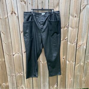 Pistola Faux Leather Black Pants size 18W Plus Size